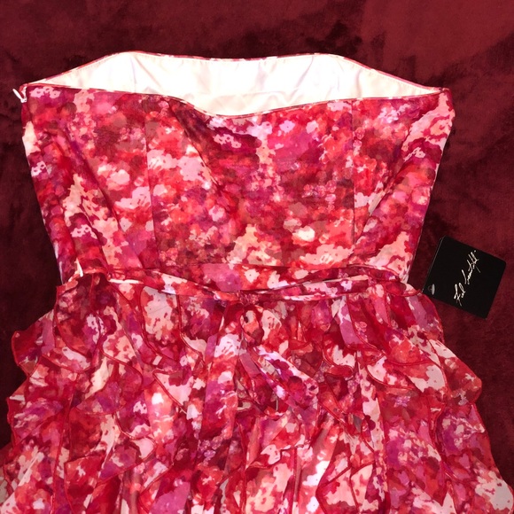 White House Black Market Floral Chiffon Dress - Picture 5 of 7